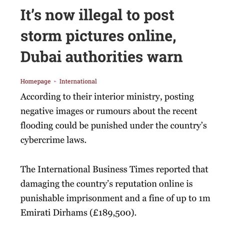 dubai storm pictures illegal|It’s now illegal to post storm pictures online, Dubai .